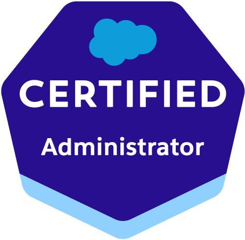 
Certified Salesforce Administrator.
